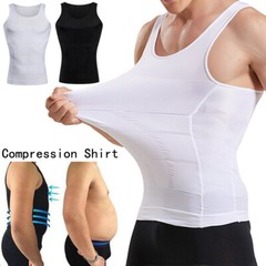 Men’s Shaper Cooling T-Shirt Compression Belly Vest Slimming Underwear Tank Top
