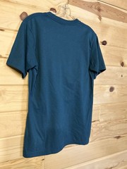 Machu Picchu Peru Graphic T Shirt Mens M Teal Llama Inca Ruins Cusco 100% Cotton