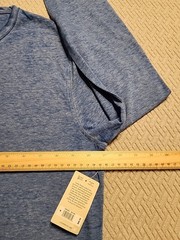 Lucky Brand Venice Burnout Mens M Long Sleeve Henley Shirt Blue NWT