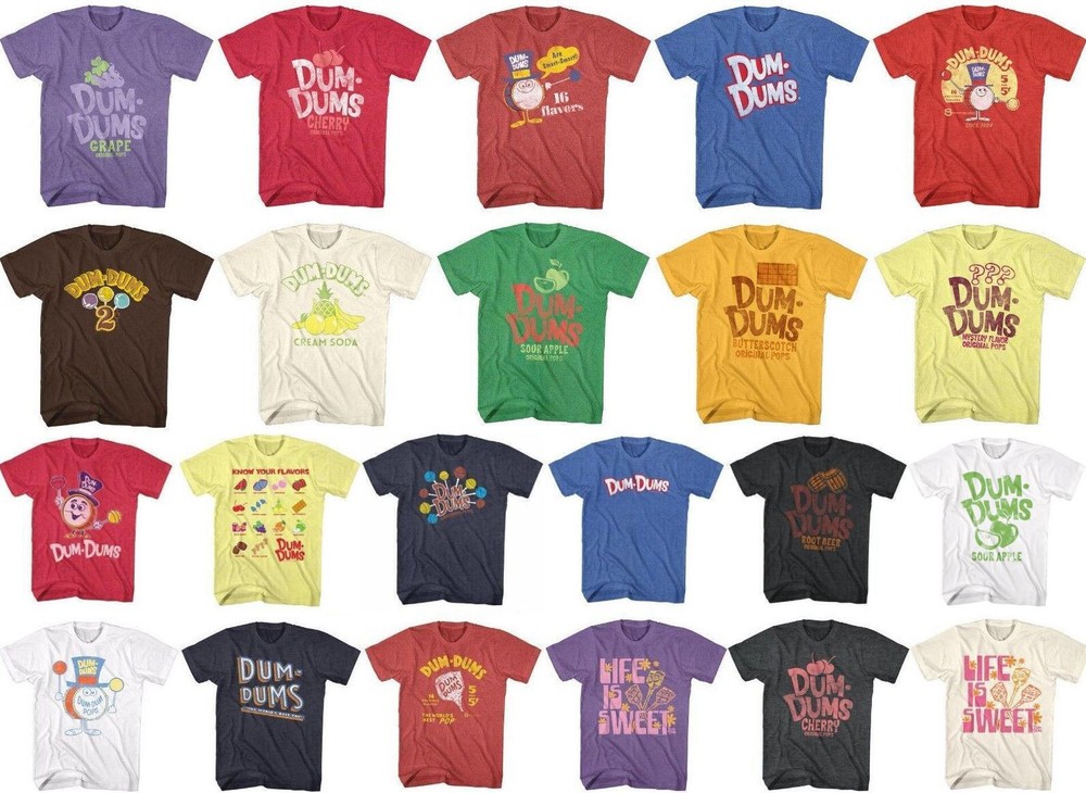 Pre-Sell Dum Dums Original Lollipops Pop Candy Licensed T-shirt