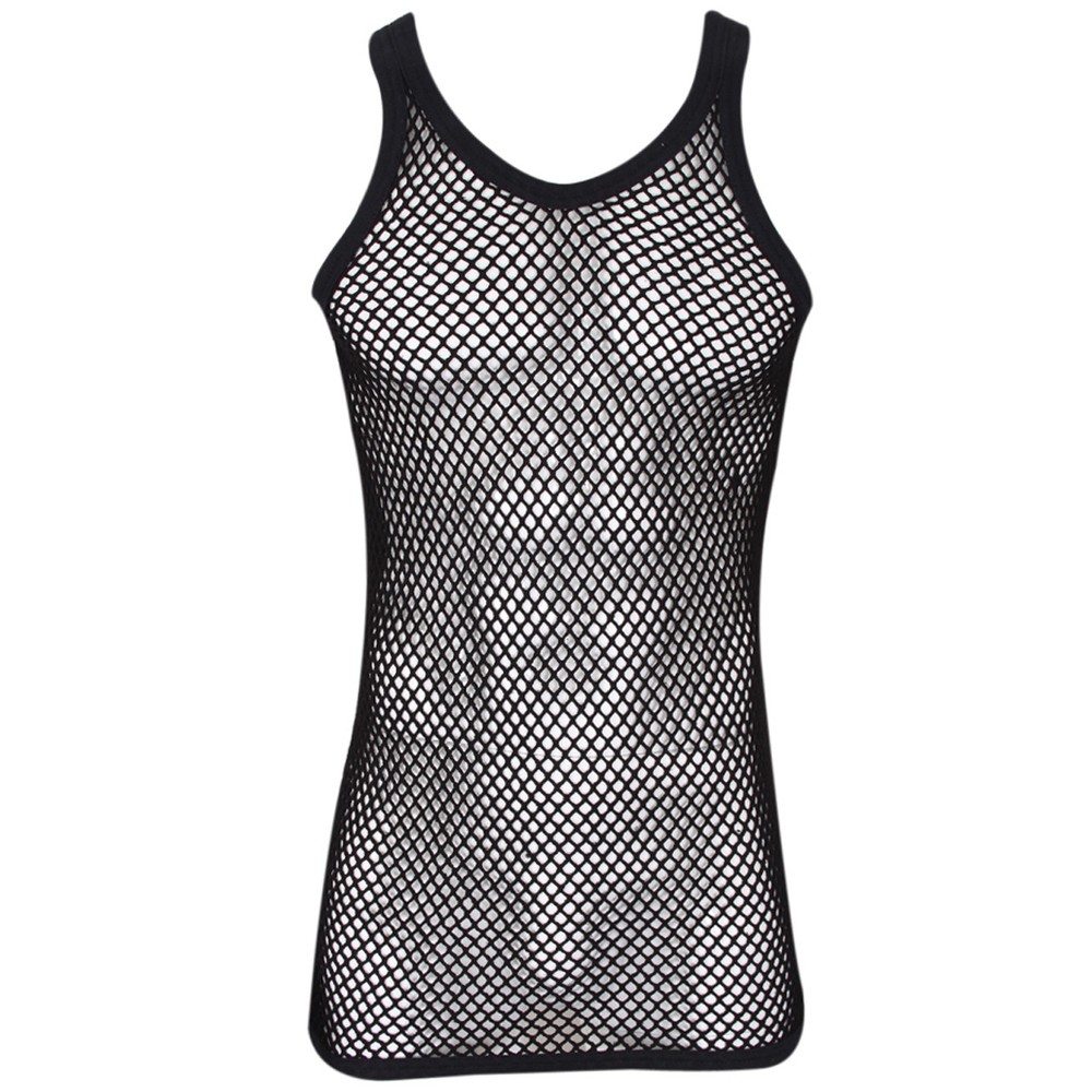 New Mens String Mesh Vest Fitted 100% Cotton Gym Training Tank Top !!US SELLER!!