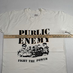 VTG Public Enemy Fight The Power Rap Tee T-Shirt Mens Large