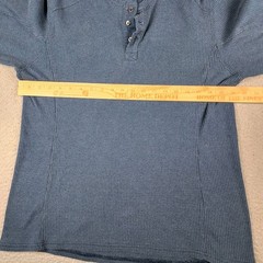 Kuhl Shirt Mens Large Blue Konflikt Henley Long Sleeve Pullover Outdoors Casual
