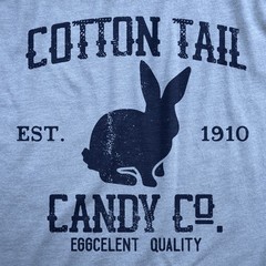 Mens Cotton Tail Candy Co T Shirt Funny Easter Sunday Chocolate Bunny Rabbit Tee