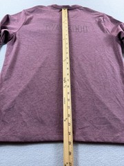 Takhi Shirt Mens Large Wine Red Long Sleeve Logo Tagless Stretch Tee Casual New