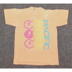 Ocean Pacific OP T-Shirt 1990 Surfer Graphic Peach Neon Single Stitch Mens M
