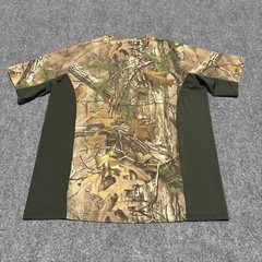 HABIT Shirt Mens Medium Green Short Sleeve Polyester Realtree Fishing Camouflage