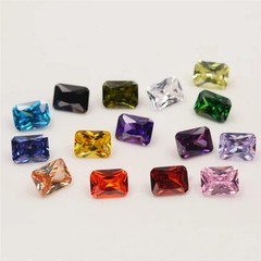 15pcs 8x10mm Octangle Cut 5A Cubic Zirconia Stone Mix 15 Colors Loose CZ Synt…