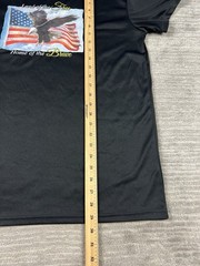 Land of the Free Home of the Brave Shirt Mens Large Black Graphic Short Sleeve