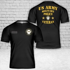 Personalized Name US Army Military Police Veteran T-Shirt 3D Fullsize S-5XL