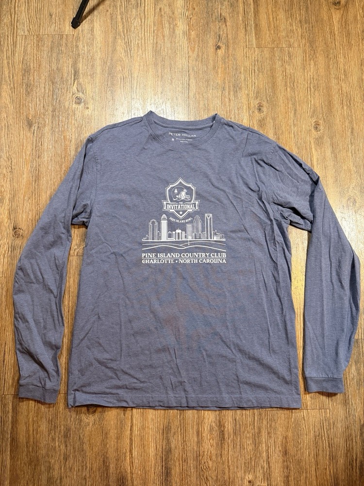 Peter Millar LS Crewneck T-Shirt Pine Island Country Club Size M