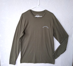 Dockers Mens Long Sleeve T Shirt M Olive Green Crew Neck Tee Shirts Cotton Knit
