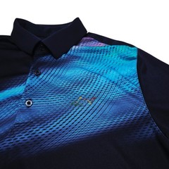 Greg Norman Blue Golf Casual Polo PlayDry Polyester Short Sleeve Men’s Medium