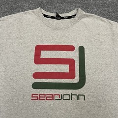 Vintage Sean John T Shirt Mens Large Gray Baggy Hip Hop Streetwear Skater Y2K