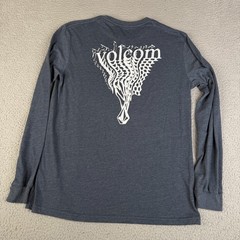 Volcom Graphic T Shirt Mens L Gray Graphic Skate Surf Streetwear Logo Y2K Style