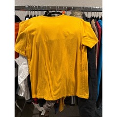 Champion Mens Script Logo Embroidered T-Shirt Yellow Mustard Medium Short Sleeve