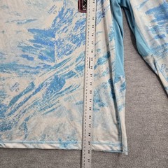 Realtree Men Shirt L Blue Geometric Gulf Stream Performance Fishing NWT