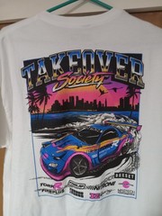 Box Set Mens Boxset Takeover Society Car Graphic White Shirt Men’s Size XL Used