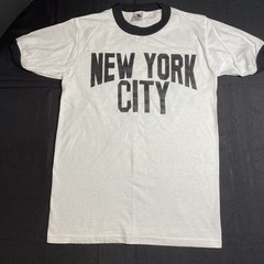 New York City Men’s Small Cotton Ringer T-shirt Retro John Lennon Style