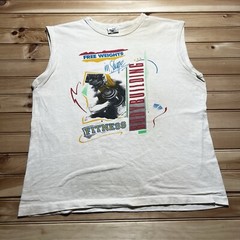 Vintage 80s 90s Free Weights Bodybuilding Fitness Workout Shirt Size XL