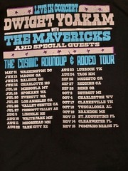 Dwight Yoakam Cosmic Roundup & Rodeo Tour Shirt Large Black Concert Mavericks