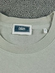 Kith Long Sleeve T-Shirt Men S Green Quinn Classic Pullover Streetwear Hypebeast