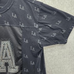 Victorious Shirt Mens XL Black LA Los Angeles Rhinestone All Over Print Tee