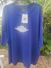 Men’s Size 3XL Nike Jordan Rare Air Distressed Shirt Deep Royal Blue IB3130-485