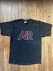 Vintage 90s Nike Air Mens Sz L Air Embroidered tee Gray Tag USA Made