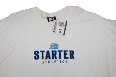 Starter Men’s T Shirt 2XL VINTAGE New With Tags NOS White Tee LOGO 90s Y2k NWT