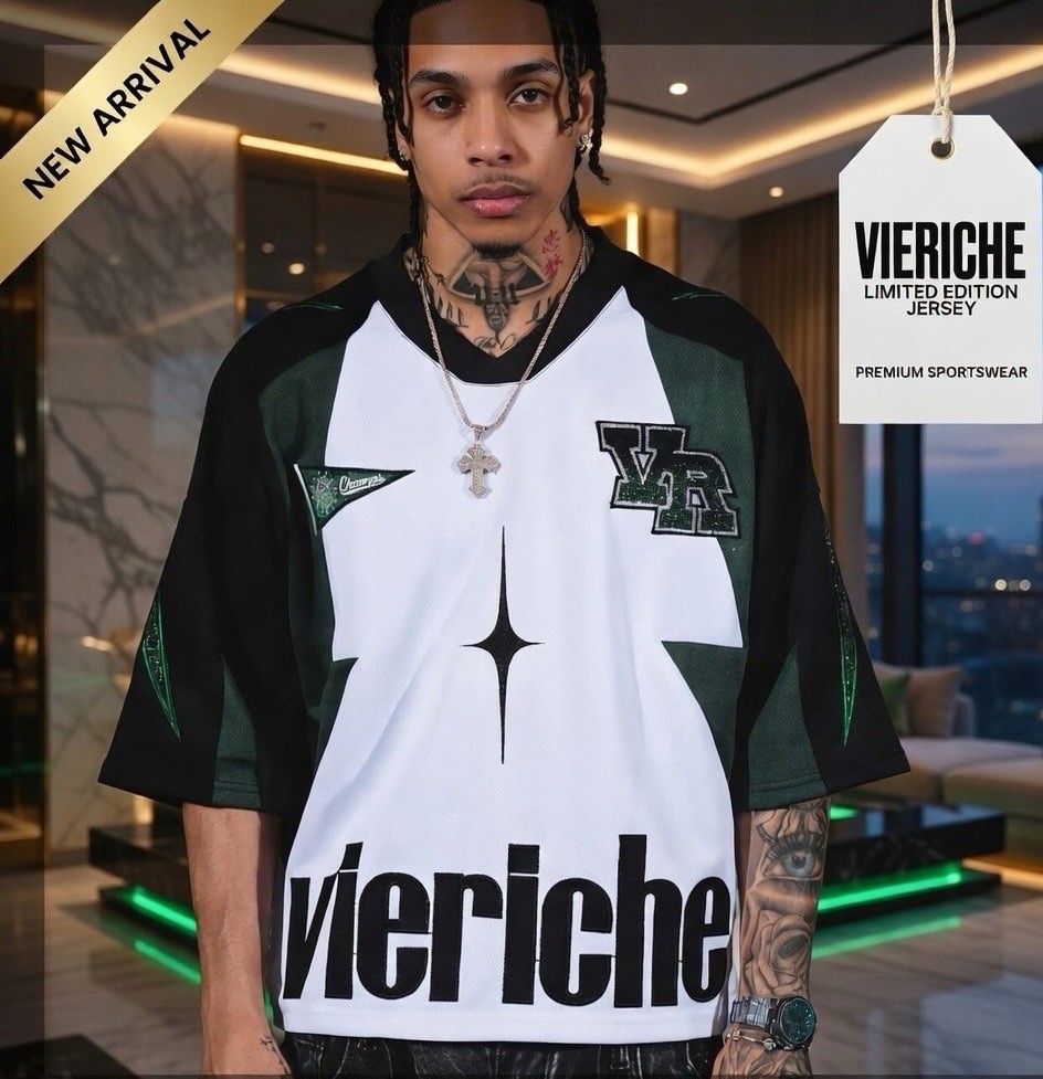 Vie Riche Pep Rally Jersey Rhinestone & Graphic Logo Style# VR5003 Men’s Size M