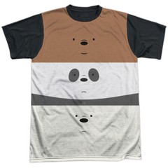 We Bare Bears Stack Adult Halloween Costume T Shirt (Black Back), S-3XL