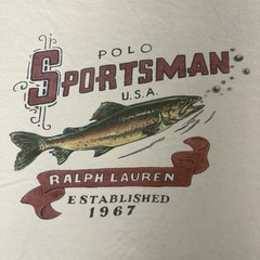 90s Ralph Lauren Polo Sportsman Trout Fishing VTG T-Shirt Medium Made In USA