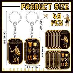 Christian Gifts Bulk Put on The Whole Armor of God Keychains Acrylic Military…