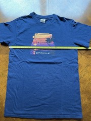 Gulf Shores Jeep Sunset Travel Souvenir Adult Size Small T-shirt ~ Navy Blue