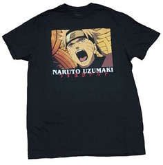 Naruto Shippuden Adult New T-Shirt – Naruto Uzumaki Orange Screaming Face Pic