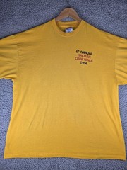VINTAGE Halifax CROP Walk Shirt Mens 2XL Yellow 1994 Daytona Beach Charity 90s