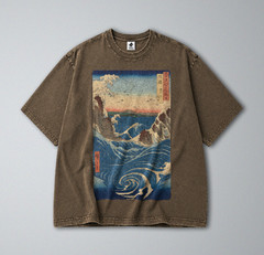 100% Cotton Tee – Unisex Retro Oversized Fit – Naruto Whirlpools – Japanese Art