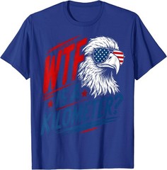 Patriotic Eagle Humor WTF is A Kilometer T-Shirt