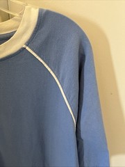 Vintage Foot Locker 2XL Blue Shirt Cotton Raglan Contrast Collar Y2K Streetwear