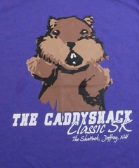 THE CADDYSHACK CLASSIC 5K Trail Race Jaffrey NH Souvenir T Shirt Sz S (NWOT)