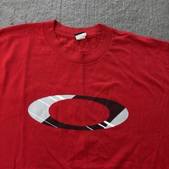Y2K Oakley Red Logo Circle O Shirt Large