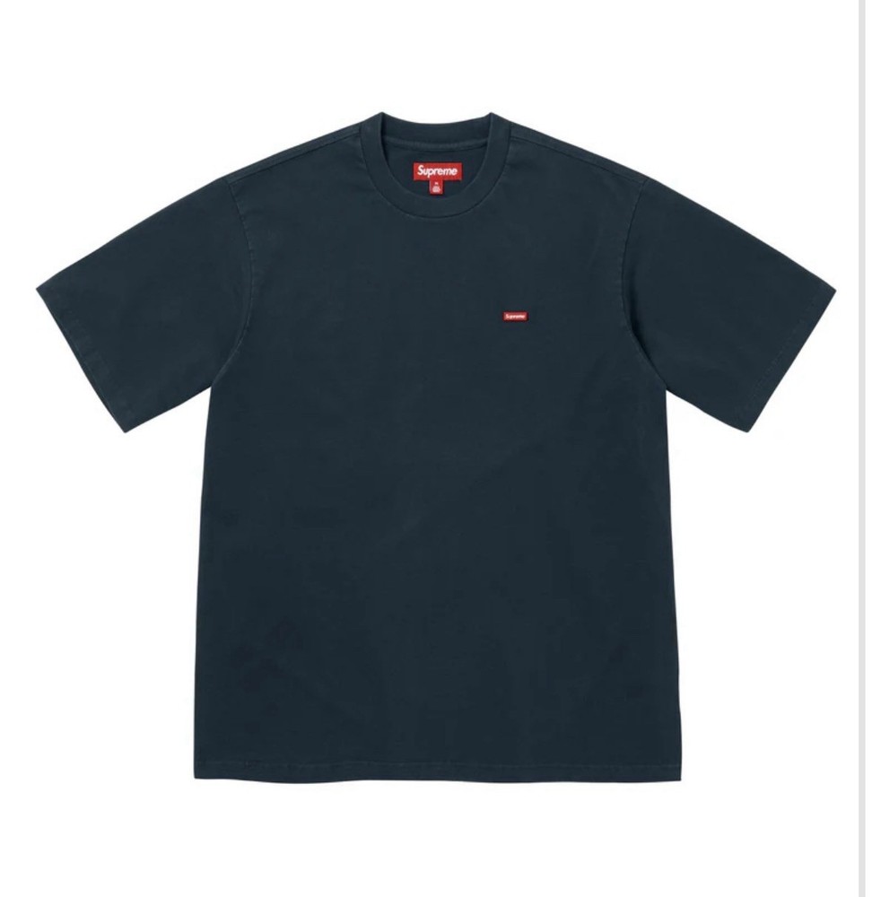 Supreme Small Box Logo Tee Navy Blue SS26 Authentic Streetwear