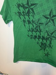 Delta Magnum Weight Men’s Small T Shirt Y2K Green Stars Emo Skater Nautical Star