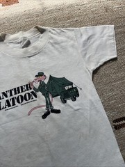 Vintage Pink Panther Platoon 80s Kids Shirt Jeep Army Cascade Mountain Tee XS