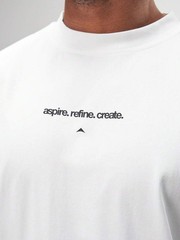 ARC Men’s Oversized Drop Shoulder Tee, Heavyweight Casual Gym Streetwear