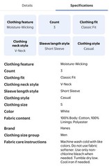 Men’s Sweat Block Undershirt, Underarm Sweat Blocking Tee, White V-Neck T-Shirt