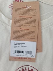 Fjallraven 1960 Logo Men’s Size L T-Shirt Fox Sweden NEW Cream Beige Large