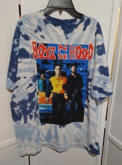 Pre Owned Boyz N The Hood Philco Blue Tie Dye Short Sleeve Top Adult Size 2XL 🟦