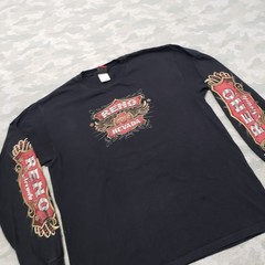 Hot Leather Shirt Mens XL Black Pullover Long Sleeve